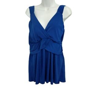 Torrid Draped Blue Tank Top Size 2X